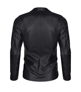 Extravagante Mesh-Jacke mit Wetlook-Elementen und vertikalen Linien | Regnes Fetish Planet Extravagante Mesh-Jacke mit Wetlook-Elementen und vertikalen Linien | Regnes Fetish Planet