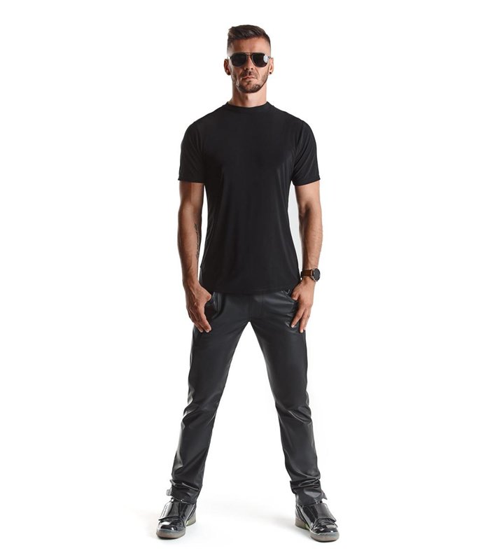 T-Shirt mit Reißverschluss hinten, durchgehend, zweiseitig | Regnes Fetish Planet