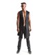 Herren Wetlook Frack Weste Slim-Fit mit Dreieckelementen | Regnes Fetish Planet