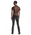 Transparentes Herren Mesh Poloshirt mit vertikalen Steppnähten | Regnes Fetish Planet Transparentes Herren Mesh Poloshirt mit vertikalen Steppnähten | Regnes Fetish Planet