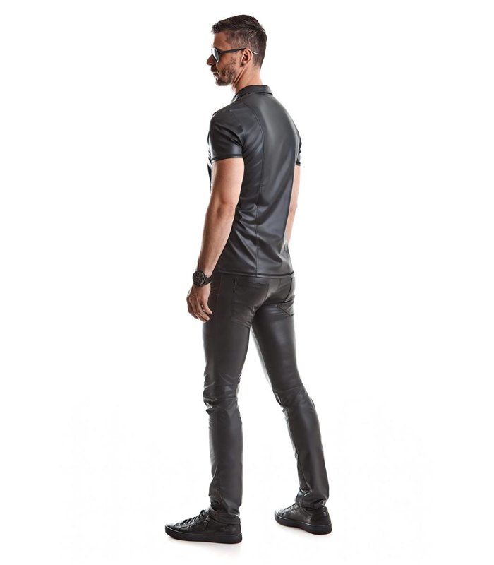 Herren Wetook Poloshirt mit vertikalen Nähten und RFP-Logo | Regnes Fetish Planet