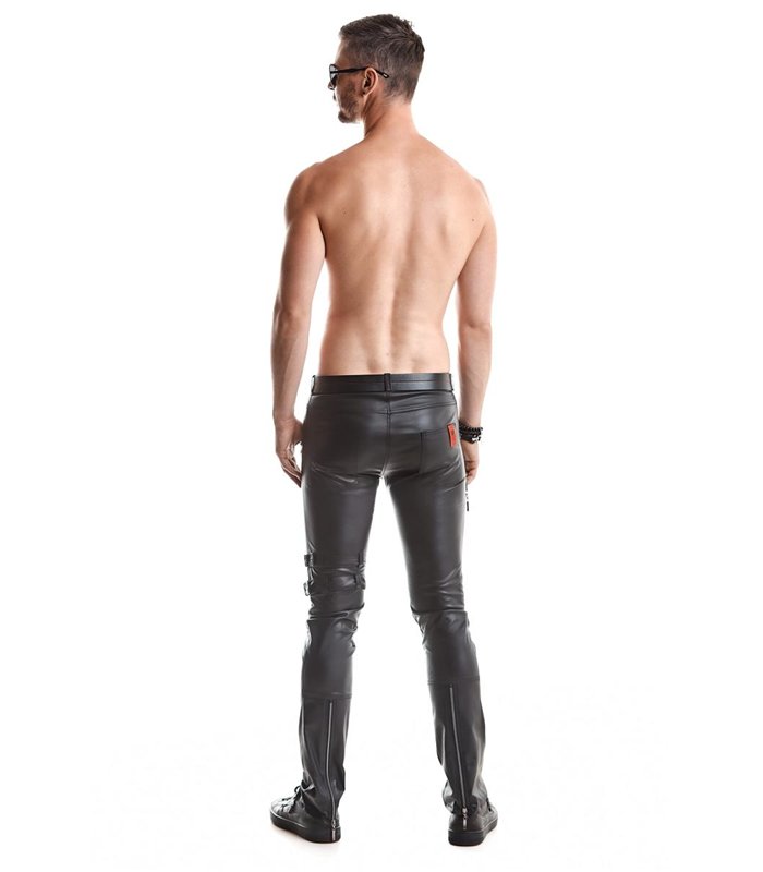 Herren Gothic Punk Hose mit Reißverschlüssen und Riemen | Regnes Fetish Planet