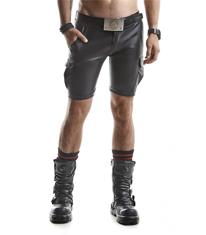 Cargo-Shorts mit 6 Taschen und Alcantara-Etikett | Regnes Fetish Planet