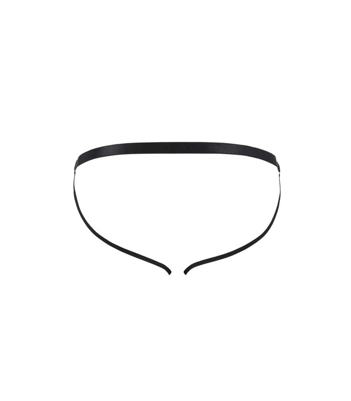 Ouvert-Herren-Slip mit Metallringen, Netz und Kunstleder | Passion Menswear