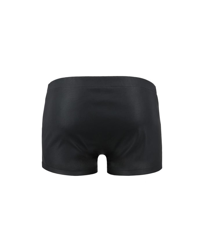 Herren Kunstleder Shorts mit seitlicher Öffnung und Gummibund | Passion Menswear