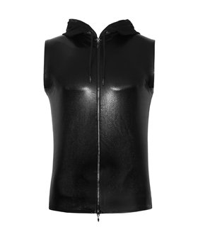 Kapuzenshirt mit Zwei-Wege Zipper Ärmellos Lounge Design | Noir Handmade Men