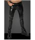 Wetlook Herren Hose mit Schlangen-Struktur und Reißverschluss | Noir Handmade Men