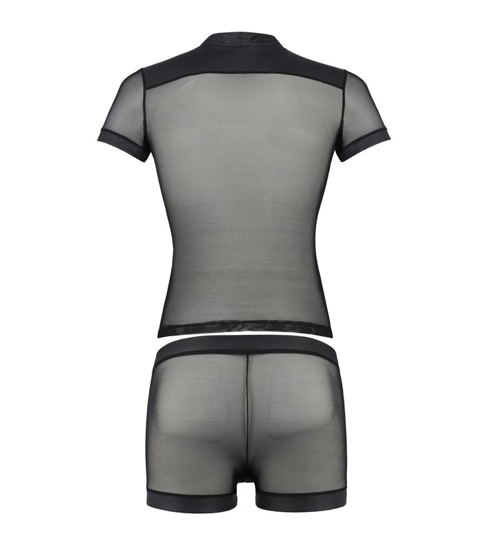 Erotisches Herren-Dessous-Set mit Knöpfen und Netzeinsätzen | Passion Menswear