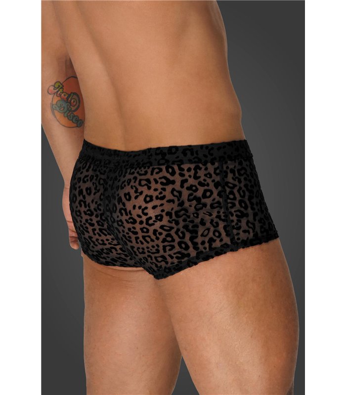Männer Shorts mit Leoparden Flock Muster | Noir Handmade Men
