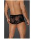 Herren Shorts mit floralem Flockdruck und offenem Hosensteg | Noir Handmade Men