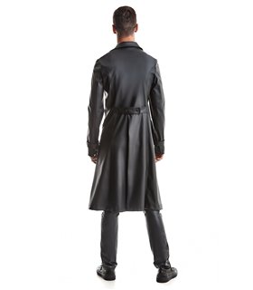 Herren Kunstleder Mantel mit Revers und Taillenbetonung | Regnes Fetish Planet Herren Kunstleder Mantel mit Revers und Taillenbetonung | Regnes Fetish Planet