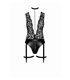 Straps-Body mit Halsband, 2-Wege-Reißverschluss und Kette | Noir Handmade