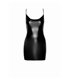 Wetlook Minikleid mit abnehmbarer Kette und Hakenverschluss | Noir Handmade