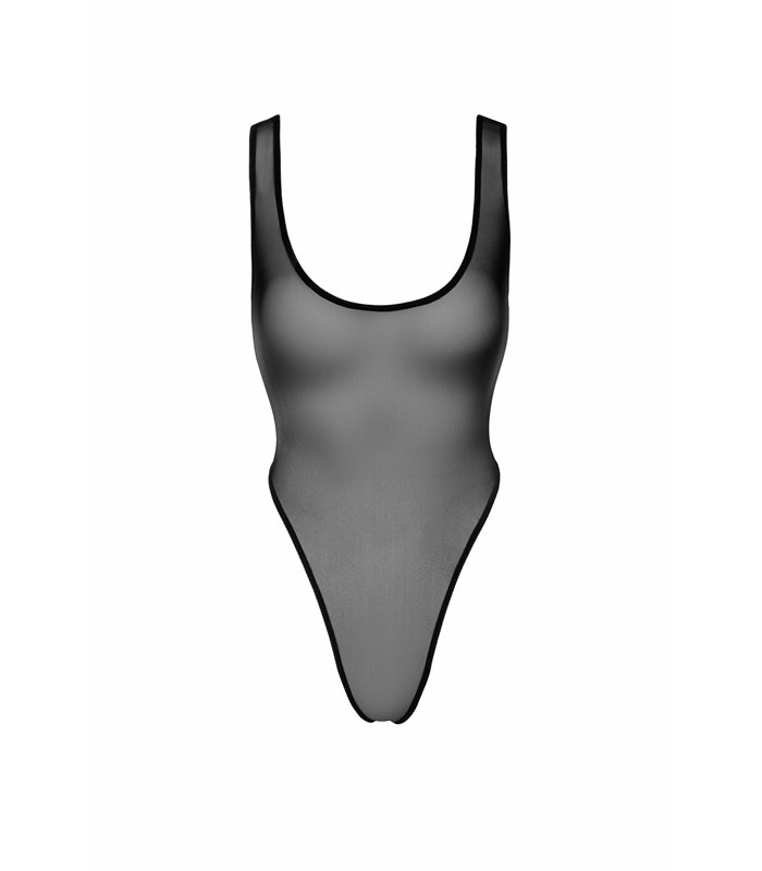 String-Body mit feinmaschiger Netzstruktur und eleganter Passform | Noir Handmade