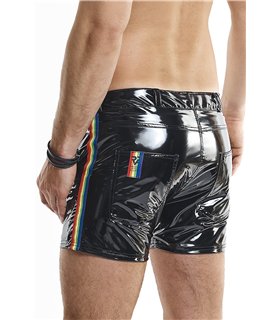Lack-Shorts mit Taschen und Metallring | Regnes Fetish Planet Lack-Shorts mit Taschen und Metallring | Regnes Fetish Planet