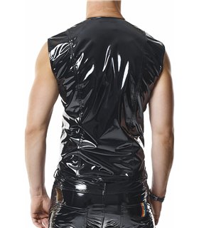 PVC Herren Weste mit vertikalen Nähten und Zipper | Regnes Fetish Planet PVC Herren Weste mit vertikalen Nähten und Zipper | Regnes Fetish Planet
