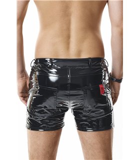 Herren Lack-Shorts mit Taschen und Metallring | Regnes Fetish Planet Herren Lack-Shorts mit Taschen und Metallring | Regnes Fetish Planet