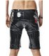 Herren PVC Shorts mit Metallring und Gürtelschlaufen | Regnes Fetish Planet