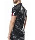 Herren Military PVC Hemd Slim Fit mit Druckknöpfen | Regnes Fetish Planet