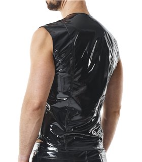 Herren Weste mit Reißverschluss und vertikalen Nähten | Regnes Fetish Planet Herren Weste mit Reißverschluss und vertikalen Nähten | Regnes Fetish Planet