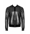 Perforierte Bomberjacke mit geometrischem Strukturmuster | Noir Handmade Men