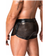 Perforierte Kunstleder-Shorts mit elegantem Strukturdesign | Noir Handmade Men