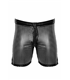 Perforierte Herren-Shorts mit Kunstleder-Akzenten und Reißverschluss | Noir Handmade Men