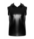 Ärmelloses Kapuzenshirt mit Wetlook-Finish und cooler Silhouette | Noir Handmade Men