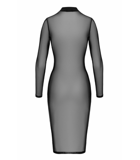 Transparentes Netzkleid mit zweiwegigem Reißverschluss | Noir Handmade