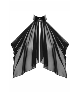 Transparenter Neckholder-Bolero mit Druckknöpfen | Noir Handmade