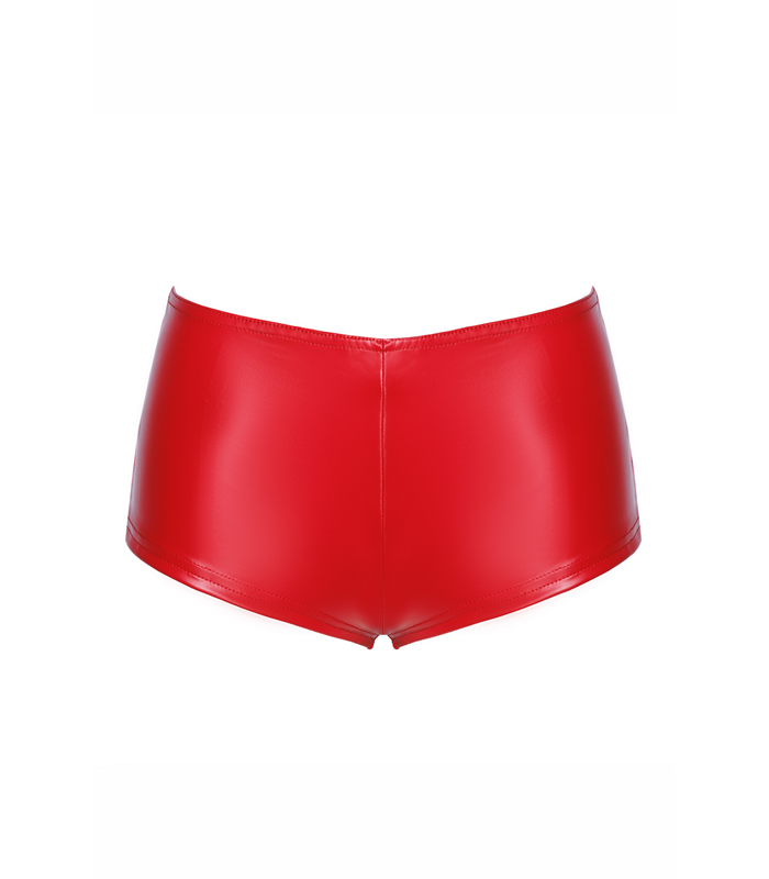 Wetlook High-Waist Shorts mit elastischem Schnitt | Noir Handmade