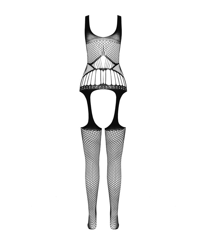 Netz-Catsuit ouvert mit offener Schrittpartie und Brustbereich | Passion
