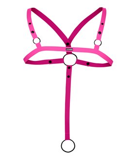Männer Harness mit Metallringen und gummiertem Logo | CUT4MEN Männer Harness mit Metallringen und gummiertem Logo | CUT4MEN