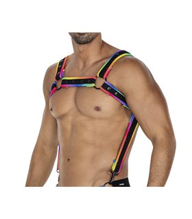 Herren Harness zweiteilig mit Metallringen und Karabinerhaken | CUT4MEN Herren Harness zweiteilig mit Metallringen und Karabinerhaken | CUT4MEN