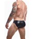 Herren-Slip mit Druckknöpfen, Wetlook-Design | CUT4MEN