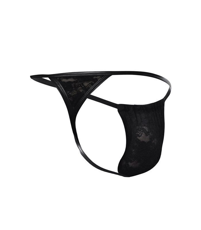 G-String mit Spitzeneinsatz und Suspensorium | CUT4MEN