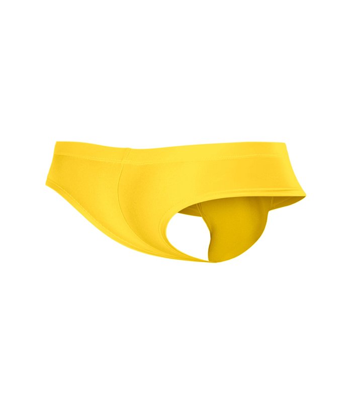 Männlicher Cheeky Brief aus Mikrofaser mit gummiertem Logo | CUT4MEN