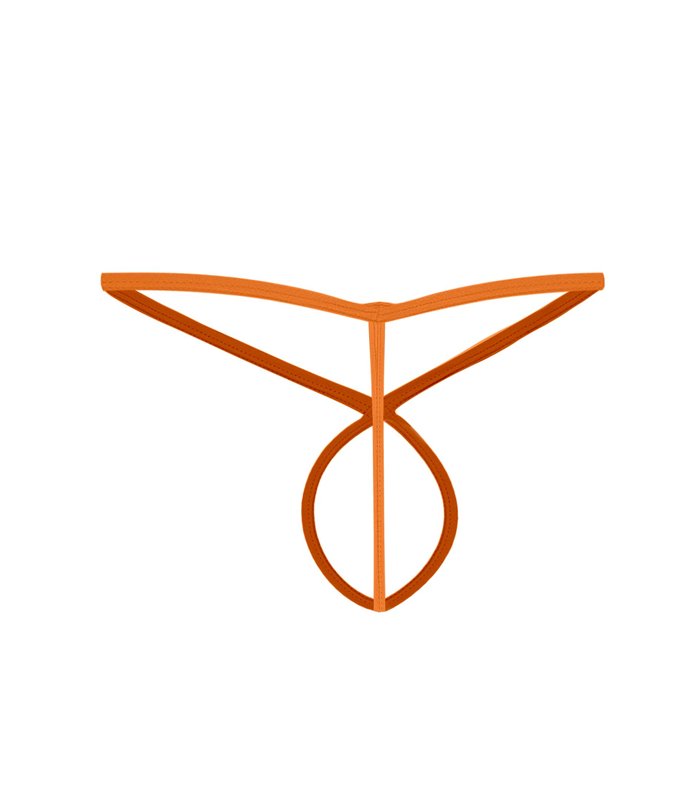 String ouvert aus Mikrofaser mit gummiertem Logo | CUT4MEN