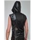 Herren Wetlook Weste mit Reißverschluss und vertikalen Stichen | Regnes Fetish Planet