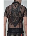 Transparentes Herren Mesh-Poloshirt mit Stehkragen | Regnes Fetish Planet Transparentes Herren Mesh-Poloshirt mit Stehkragen | Regnes Fetish Planet