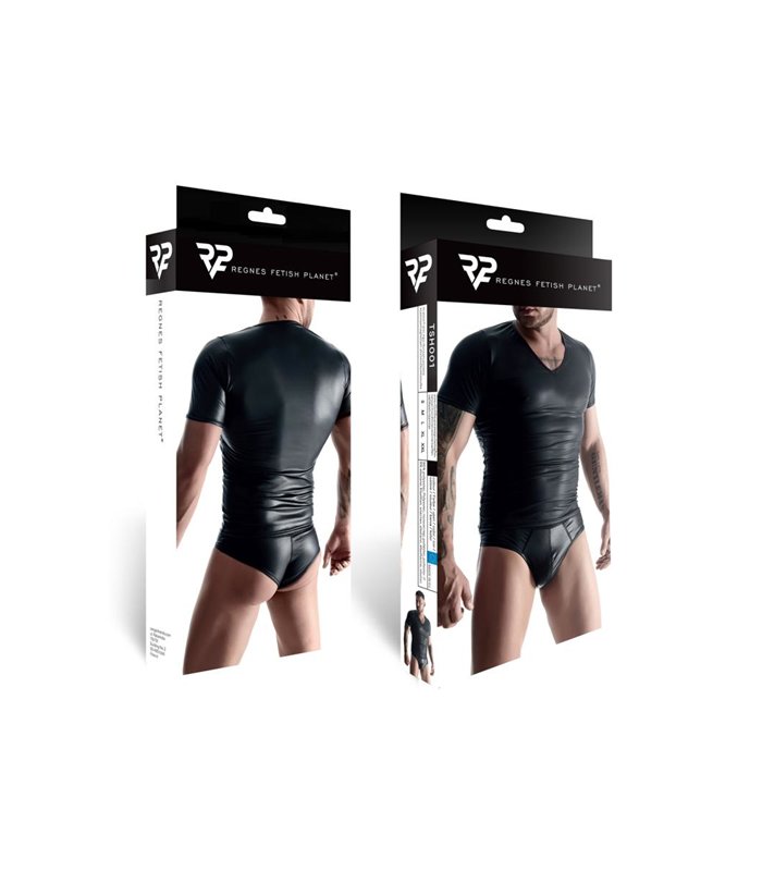Wetlook T-Shirt aus dehnbarem, mattem Material - Clubwear | Regnes Fetish Planet