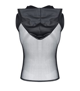 Transparentes Netz-Kapuzen-Shirt mit Wetlook-Optik | Regnes Fetish Planet Transparentes Netz-Kapuzen-Shirt mit Wetlook-Optik | Regnes Fetish Planet