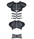 Transparentes Wetlook-Shirt mit Netzeinsätzen und Metalldetails | Regnes Fetish Planet