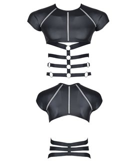 Transparentes Wetlook-Shirt mit Netzeinsätzen und Metalldetails | Regnes Fetish Planet Transparentes Wetlook-Shirt mit Netzeinsätzen und Metalldetails | Regnes Fetish Planet