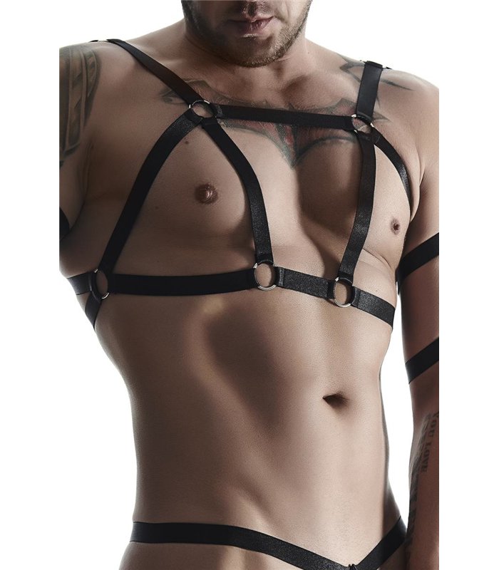 Elastisches Harness-Set mit Oberteil und zwei Unterteilen | Regnes Fetish Planet