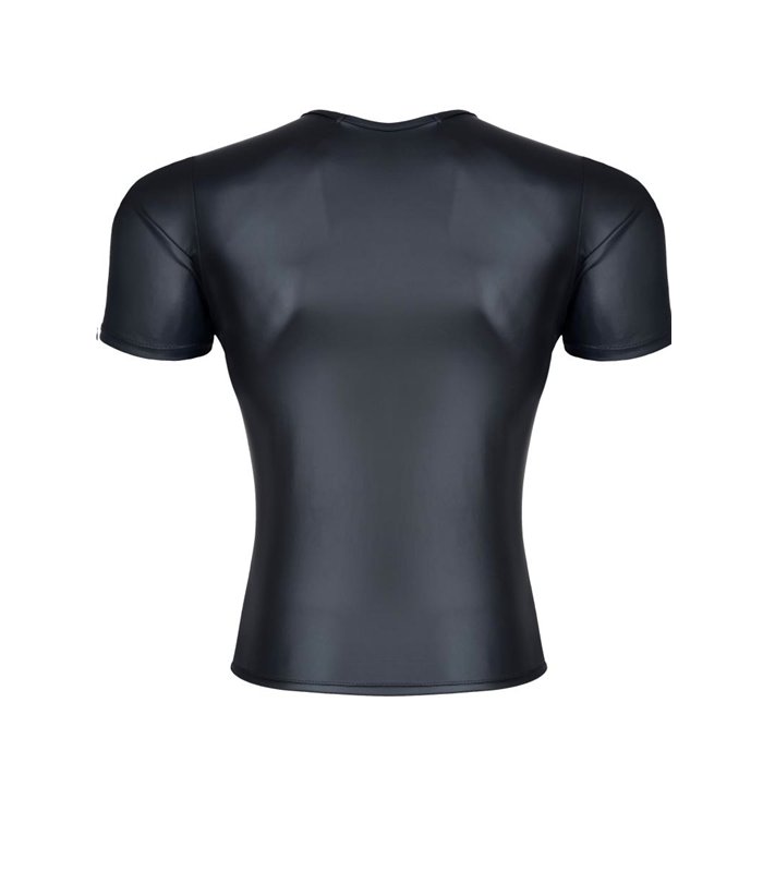 Transparenter Wetlook T-Shirt mit öffenbarem Brustbereich | Regnes Fetish Planet