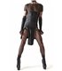 Wetlook-Kleid mit Reißverschlüssen und abnehmbaren Hosenträgern | Regnes Fetish Planet