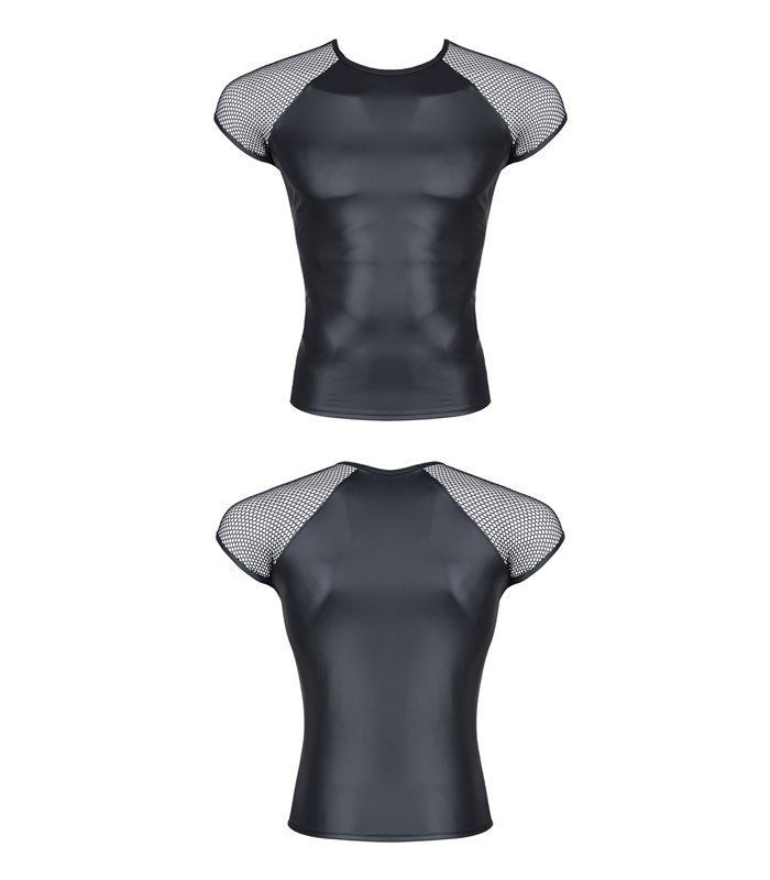 Wetlook Shirt mit Netzeinsatz | Regnes Fetish Planet