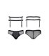 Strumpfhaltergürtel-Slip mit Netzstoff und Wetlook-Elementen | Regnes Fetish Planet