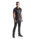 Herren Wet-Look Hemd mit Stehkragen und Metallknöpfen | Regnes Fetish Planet